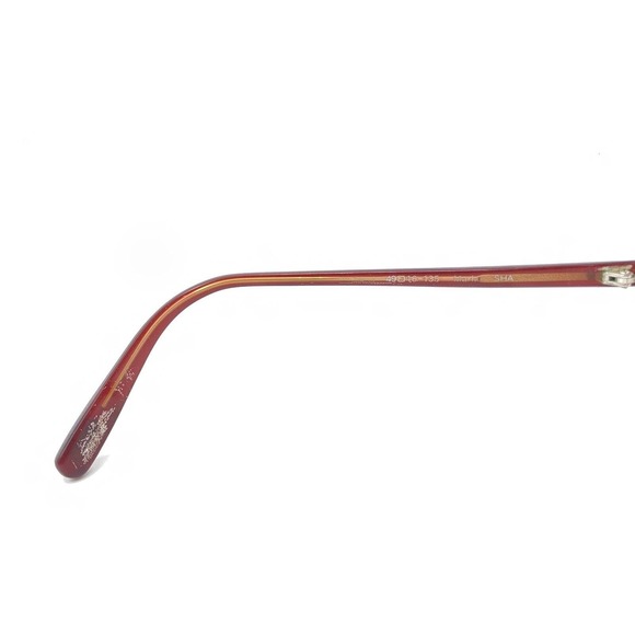 Oliver Peoples Maria SHA Ruby Red Rectangle Eyeglasses Frames 49-16 135 Designer - Picture 10 of 12